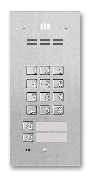 Panel podtynkowy ACO FAM-P-2NPZS 2-rodzinny, z zamkiem szyfrowym, obsługa 10+2 lokatorów