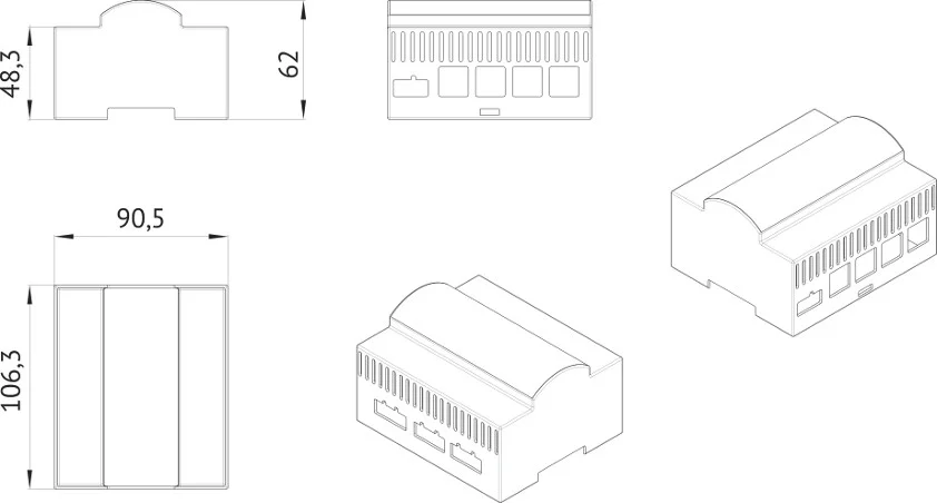 ACO PS45-15-PRO-13 Zasilacz video DIN 15V, 3A