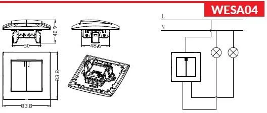 acznik podwojny z podswietleniem vcx wesa lc 04 biay cfe7cfbc0cb44b7bbf7b5b435cf215d3