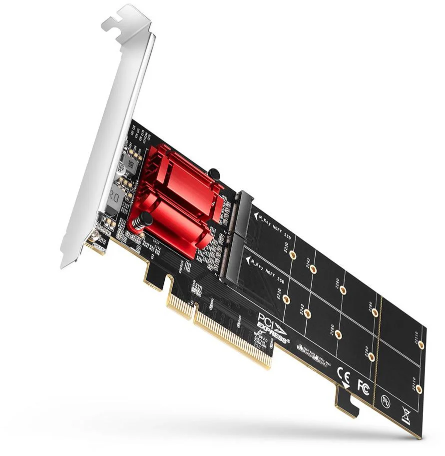 Adapter Axagon PCEM2-ND PCIe 2x NVME M.2 - opis i przeznaczenie: