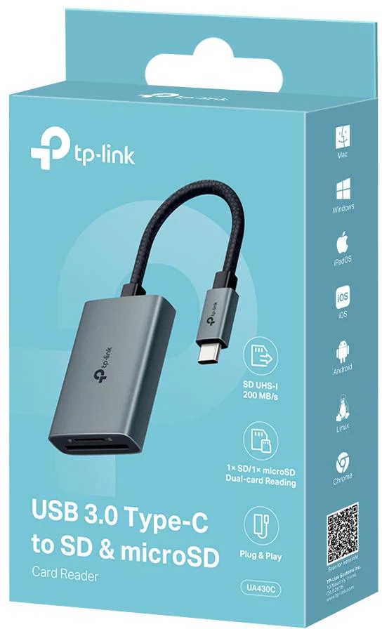 adapter tp link ua430c sdmicrosd na usb 30 type c 1db671c7bc8f43b7b4d153047db2c197