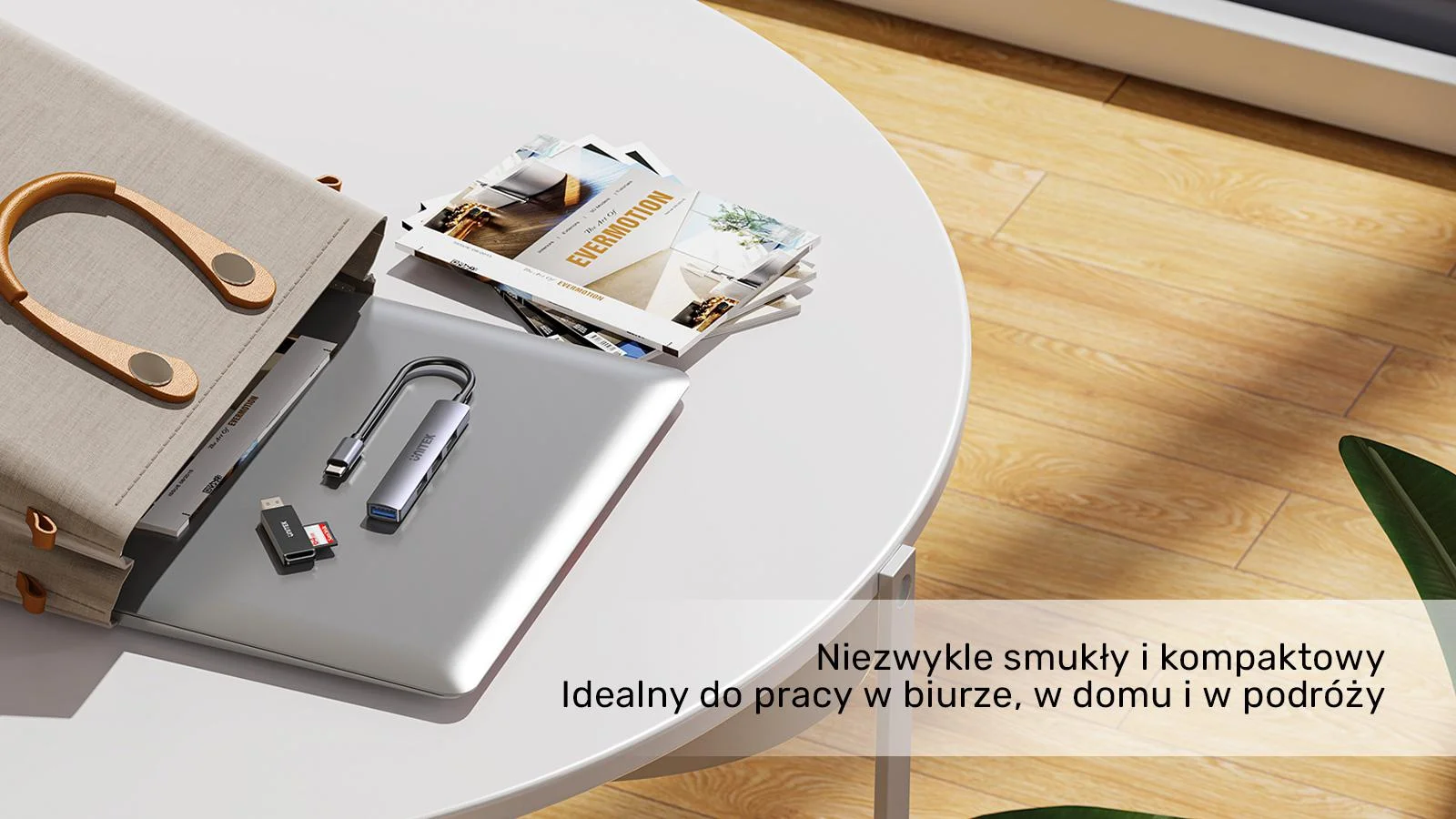 Adapter Unitek H1208B Hub USB-C 1*USB-A 5Gbps, 3*USB-A 2.0