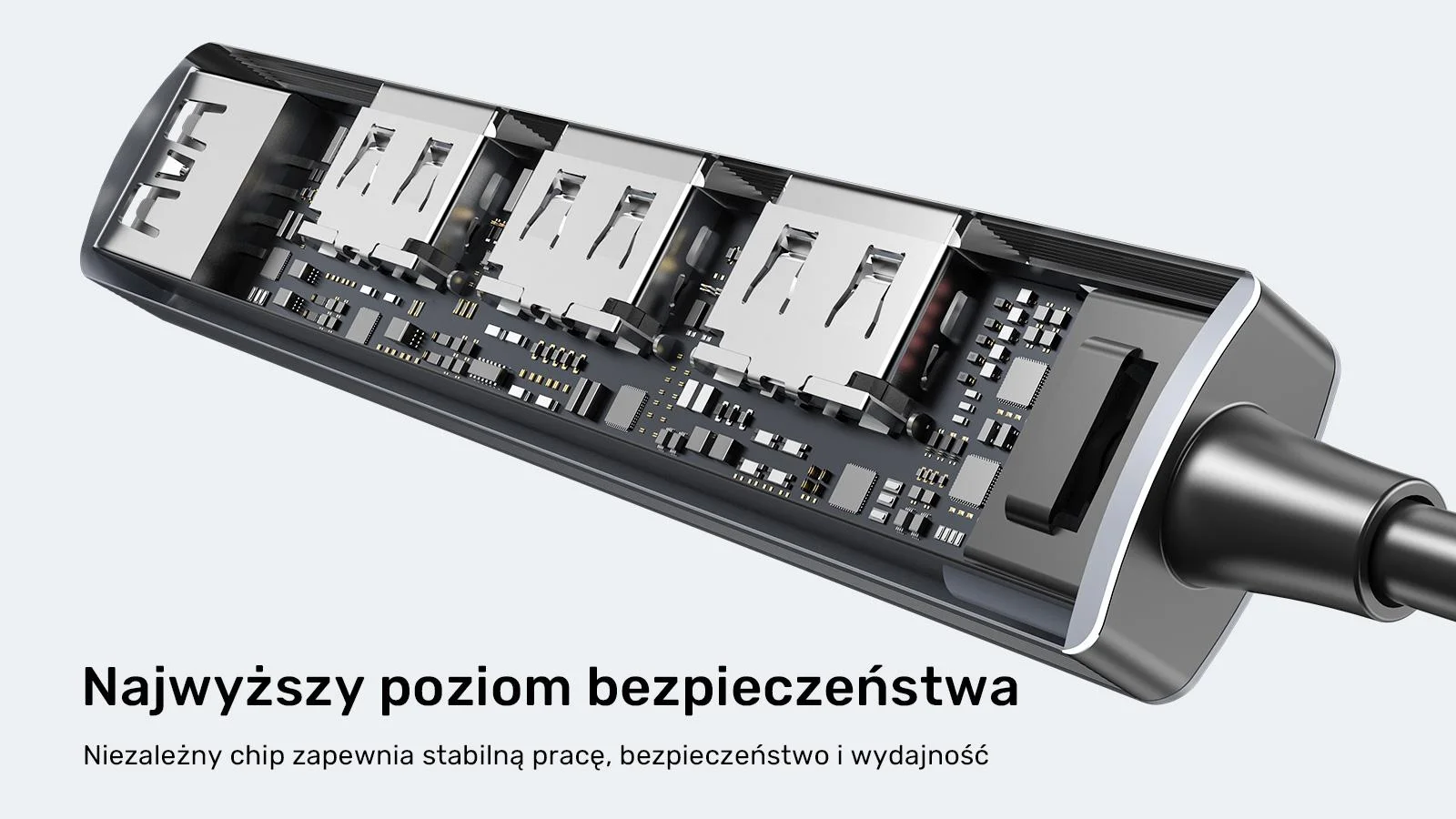 Adapter Unitek H1208B Hub USB-C 1*USB-A 5Gbps, 3*USB-A 2.0