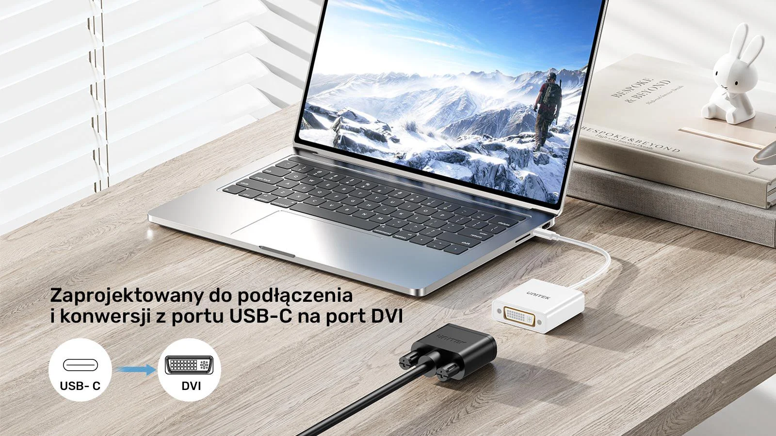 Adapter Unitek USB-C na DVI
