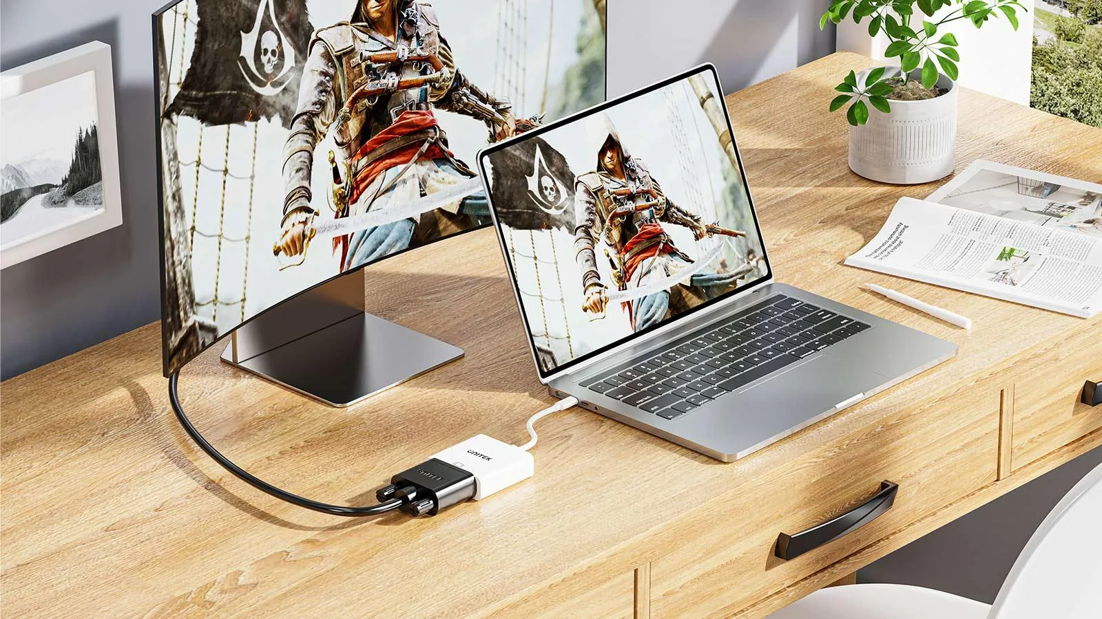 Adapter Unitek USB-C na DVI