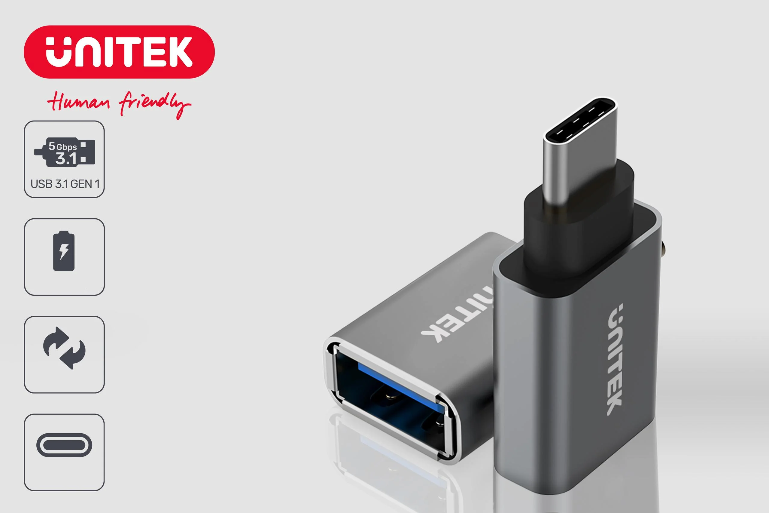 Adapter Unitek Y-A025CGY USB-C na USB 3.1 OTG