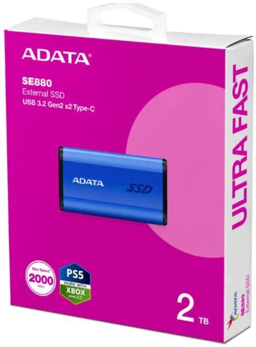 adata dysk zewnetrzny ssd se880 2tb usb32ac gen2x2 niebieski d3e6bbc2bb234347804b35d8e0cef093