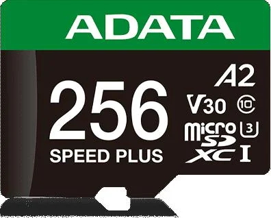 Karta pamięci microSD – Adata Karta pamięci microSD Speed Plus 256GB UHS1 U3 V30 A2 180/160 MB/s