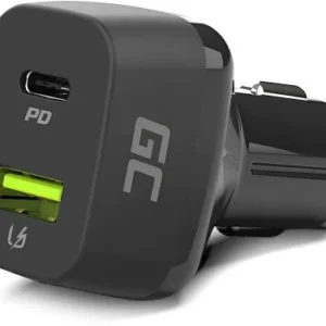adowarka samochodowa green cell 48w 1x usb c 1x usb a power dac7c0913edd48a092cd2c476004d681