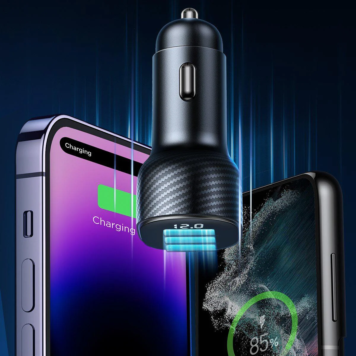 Ładowarka samochodowa 17W 3.4A Joyroom JR-CCD03 - komplet zabezpieczeń i monitoring napięcia akumulatora (real-time)