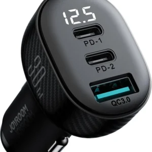 adowarka samochodowa joyroom jr ccd04 30w 4a 2x usb c 1x usb 3d35a360ebd24d419a39008b5c666ea1