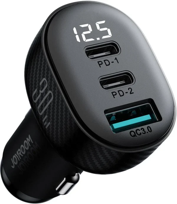 adowarka samochodowa joyroom jr ccd04 30w 4a 2x usb c 1x usb 3d35a360ebd24d419a39008b5c666ea1