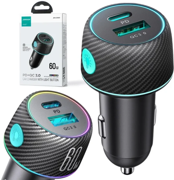 adowarka samochodowa joyroom jr ccn01 60w 30a pd 30 qc 30 1x a531039f73694b6e8e83fc3da620bc29