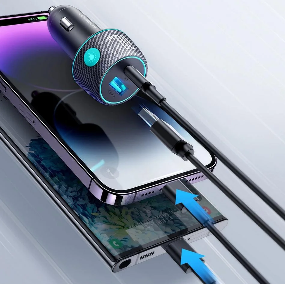 Ładowarka samochodowa Joyroom JR-CCN01 60W 3.0A PD 3.0 QC 3.0 1x USB-A 1x USB-C