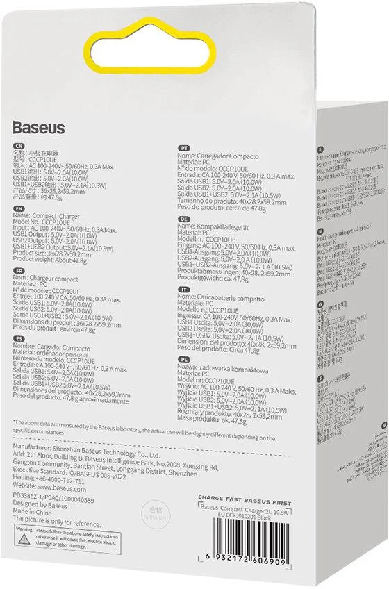 adowarka sieciowa baseus compact charger ccxj010201 105w 2x 3b0512e5087e4063b64bb4bab7d4cde8