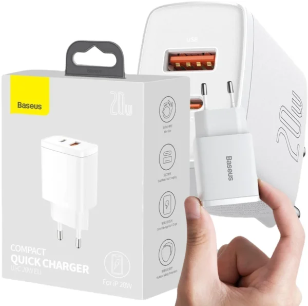 adowarka sieciowa baseus compact quick charger ccxj b02 20w 004b553bf3654a0193f873fd226af346