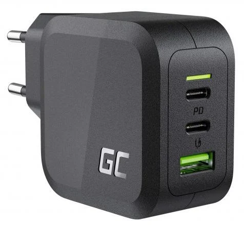 ŁADOWARKA SIECIOWA - Green Cell® PowerGaN 65W 2x USB-C 1x USB-A CHARGC08 - NAJWAŻNIEJSZE CECHY: