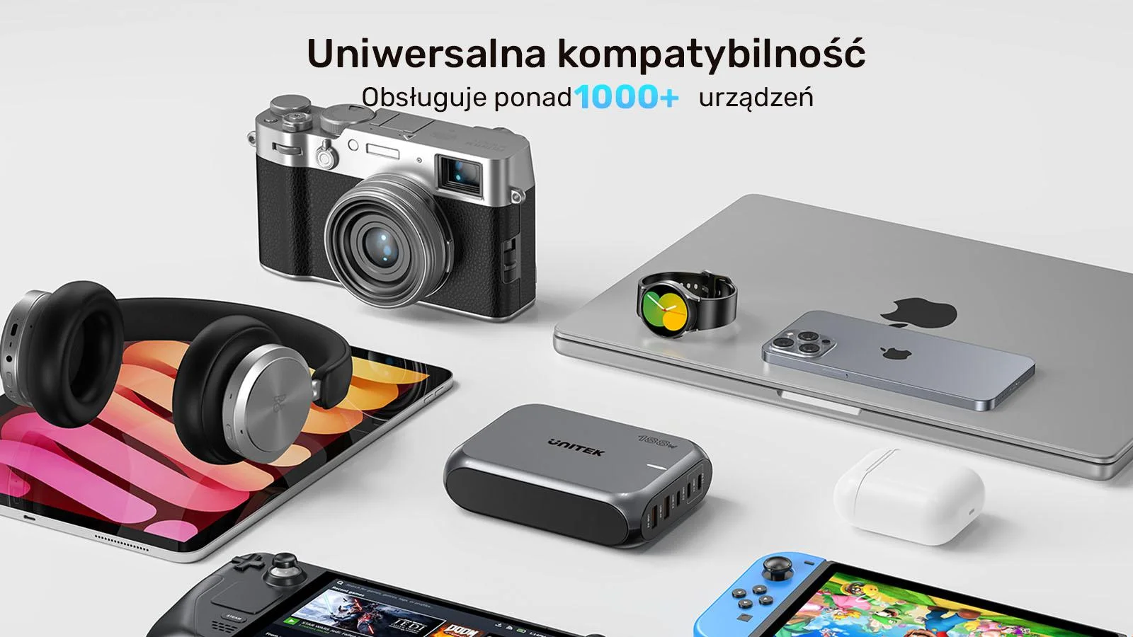 Ładowarka sieciowa Unitek 2xUSB-A 3xUSB-C GAN 188W