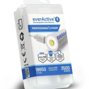 akumulator 18650 li ion 37v everactive 3500mah 1 szt micro u 540ebc61455843c3b7aa996665bb5986