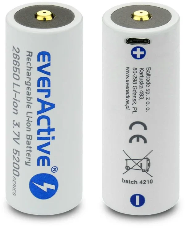 akumulator 26650 li ion 37v everactive 5200mah micro usb 1 s 67b83a131dec48f5808de15a1b0824a2