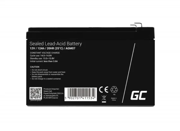 akumulator agm green cell vrla 12v 12ah 6e2c4402e730496fb2f98f541a9bf5bc