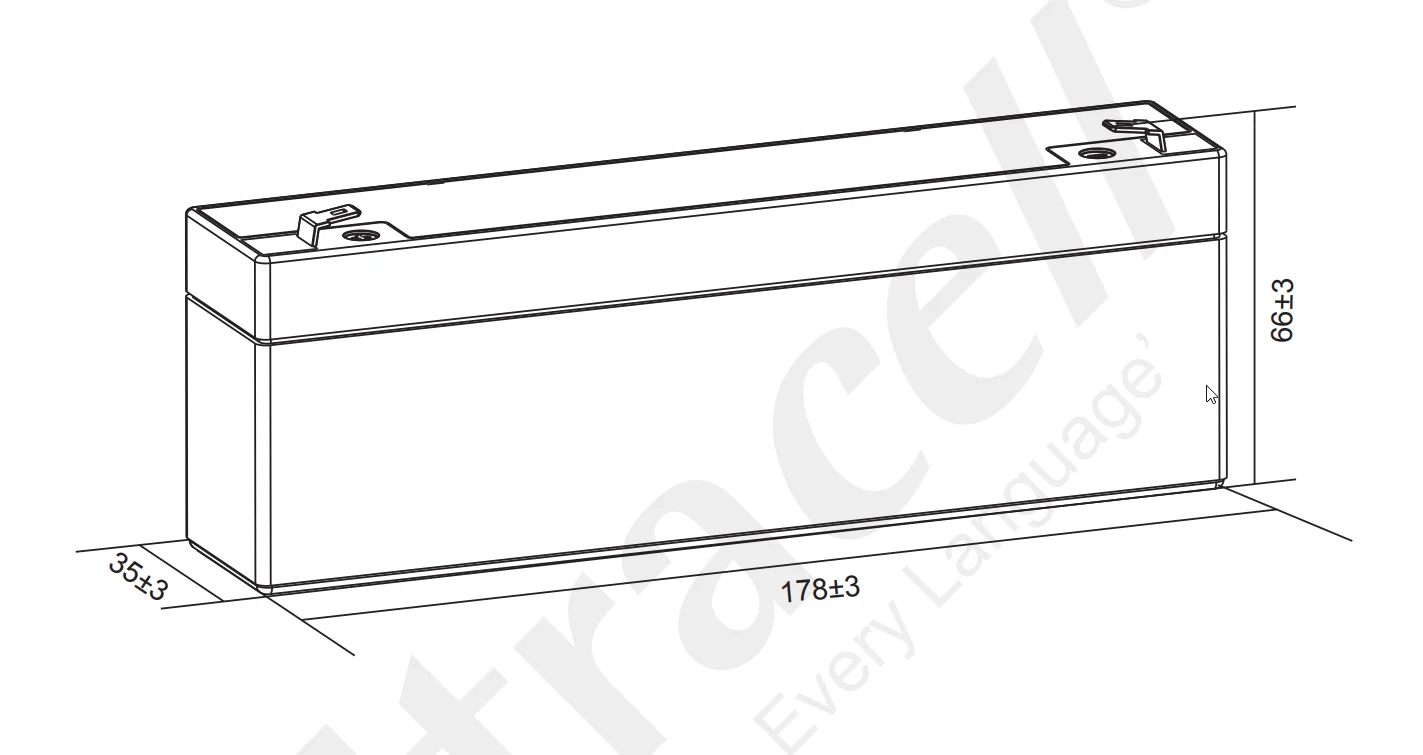 Akumulator AGM ULTRACELL UL 12V 2.4Ah