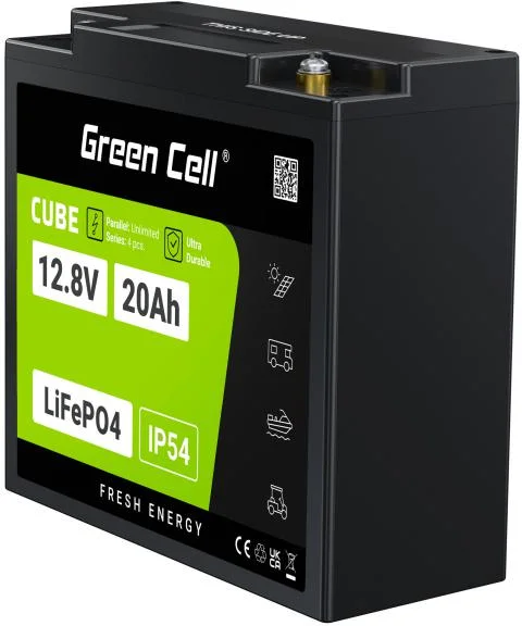AKUMULATOR LITOWO-ŻELAZOWO-FOSFORANOWY LiFePO4 Green Cell Cube 12.8V 20Ah LFPGC12V20AH - opis