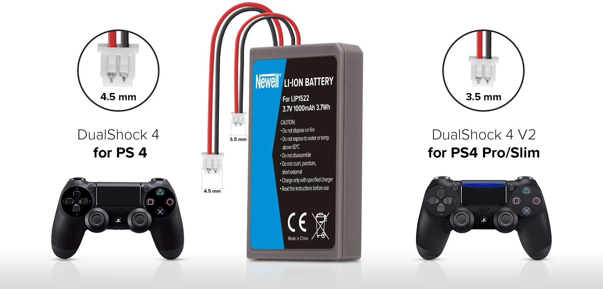 Akumulator Newell zamiennik LIP1522 do kontrolera DualShock 4 (PS4)