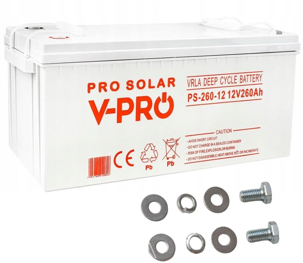 Akumulator Volt Polska Deep Cycle V-PRO SOLAR 12V 260 Ah VRLA bezobsługowy - najważniejsze cechy: