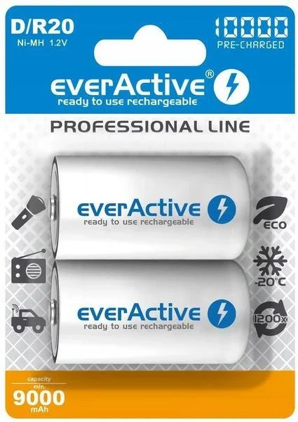 akumulatorki d r20 ni mh everactive 10000mah professional li bb429b53949a4d6dbcfb5765cba54877