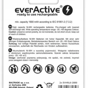 akumulatorki r6 aa ni mh everactive 2000mah box 2 szt 4dc0b1c7e9e247b691fed6ae8fe1d306