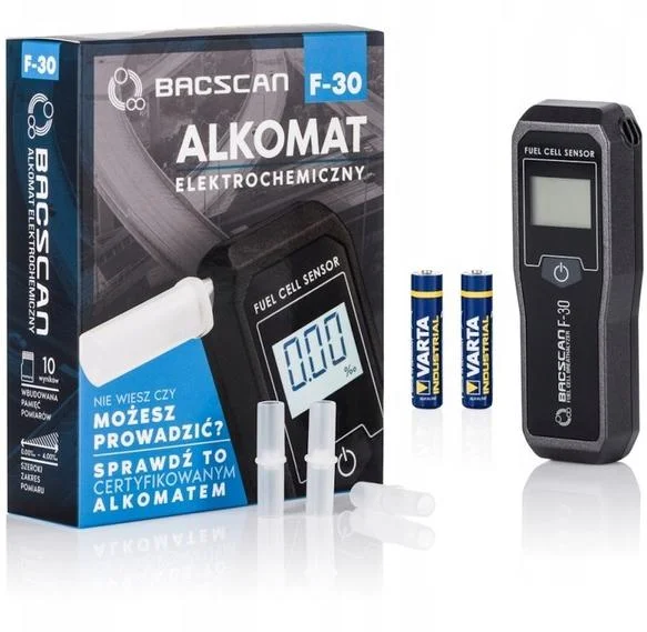 Alkomat Elektrochemiczny 10 lat gwarancji BACSCAN F-30 kalibracja 24 MC