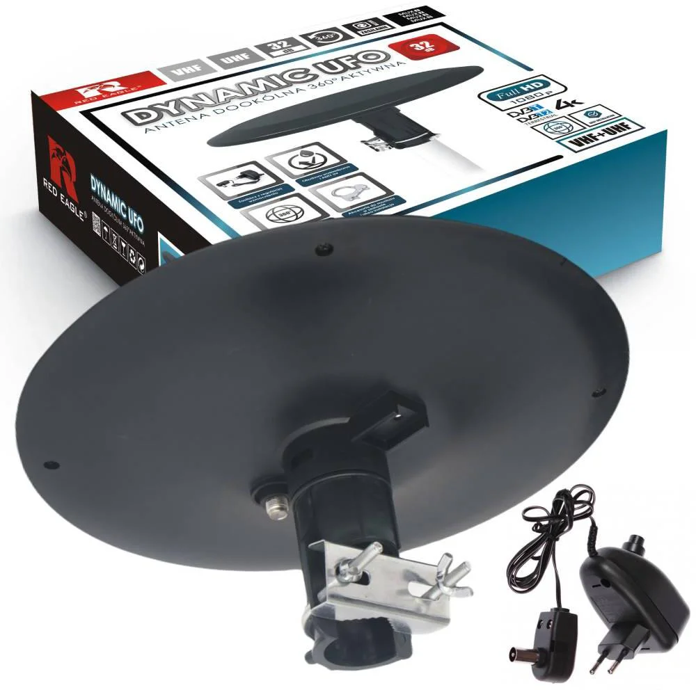 RED EAGLE Dynamic UFO - antena dookólna zoptymalizowana do odbioru sygnałów w standardzie DVB-T/T2