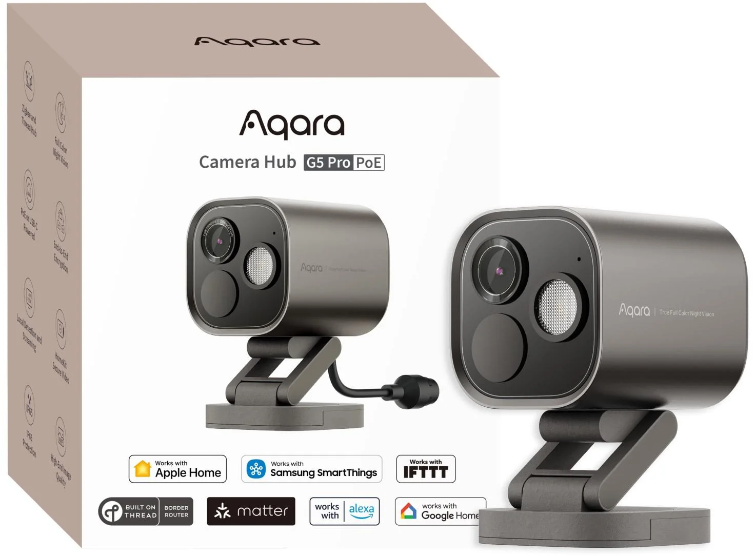 Aqara Camera Hub G5 Pro PoE Szara | Kamera IP | 1520p, Zigbee, CH-C03D