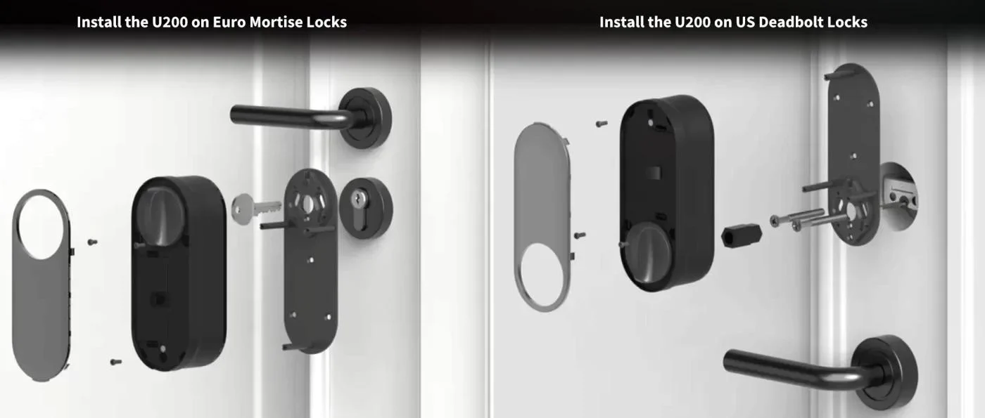 Prosty montaż na istniejącym zamku. Bez wiercenia i kabli