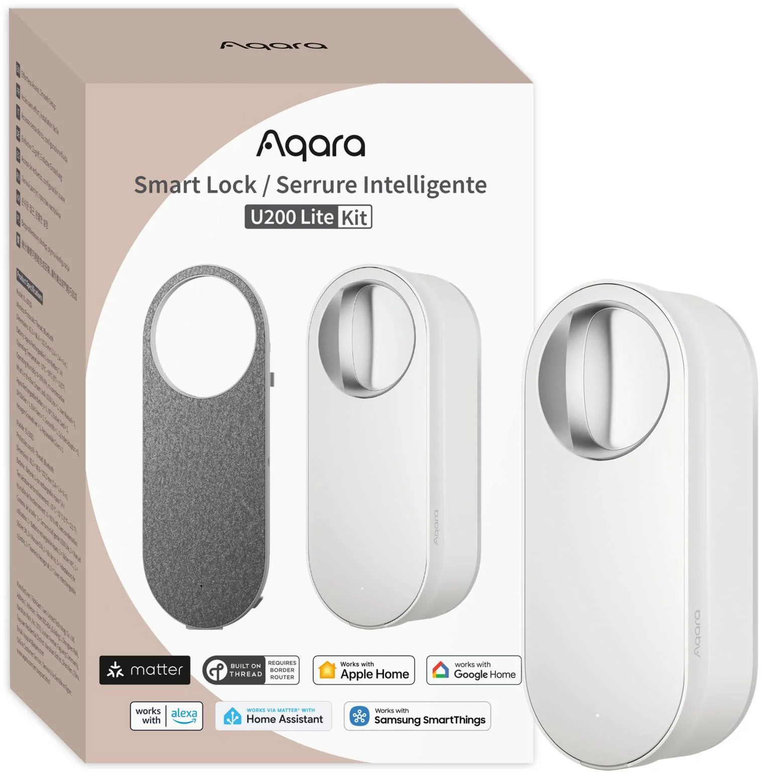Aqara Smart Lock U200 Lite Biały Inteligentny zamek do drzwi EL-D03DW