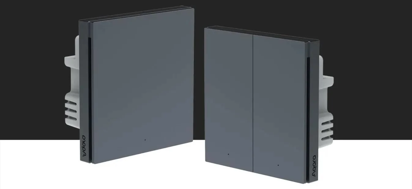 Aqara Smart Wall Switch H1 Szary podwójny bez przewodu neutralnego