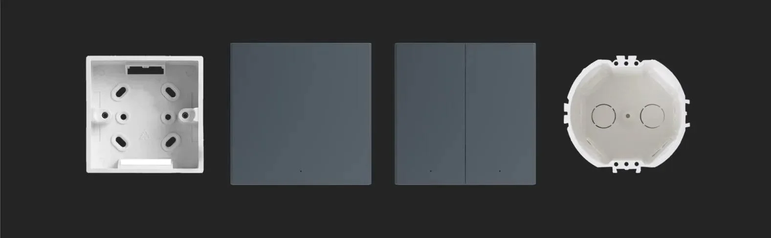 Aqara Smart Wall Switch H1 Szary podwójny bez przewodu neutralnego