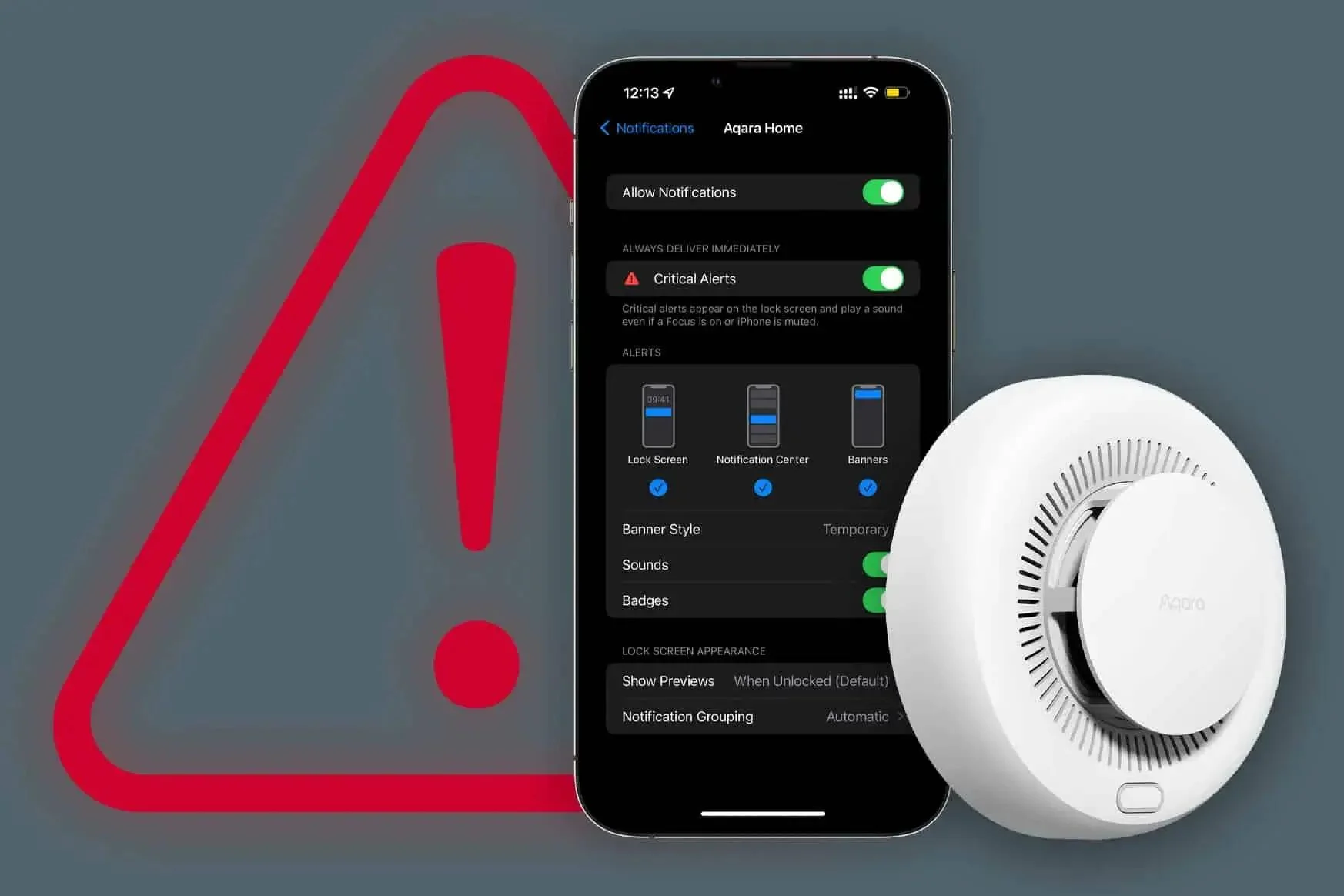 Aqara Smoke Detector EU Offline | Czujnik dymu | Zigbee, SD-S01D