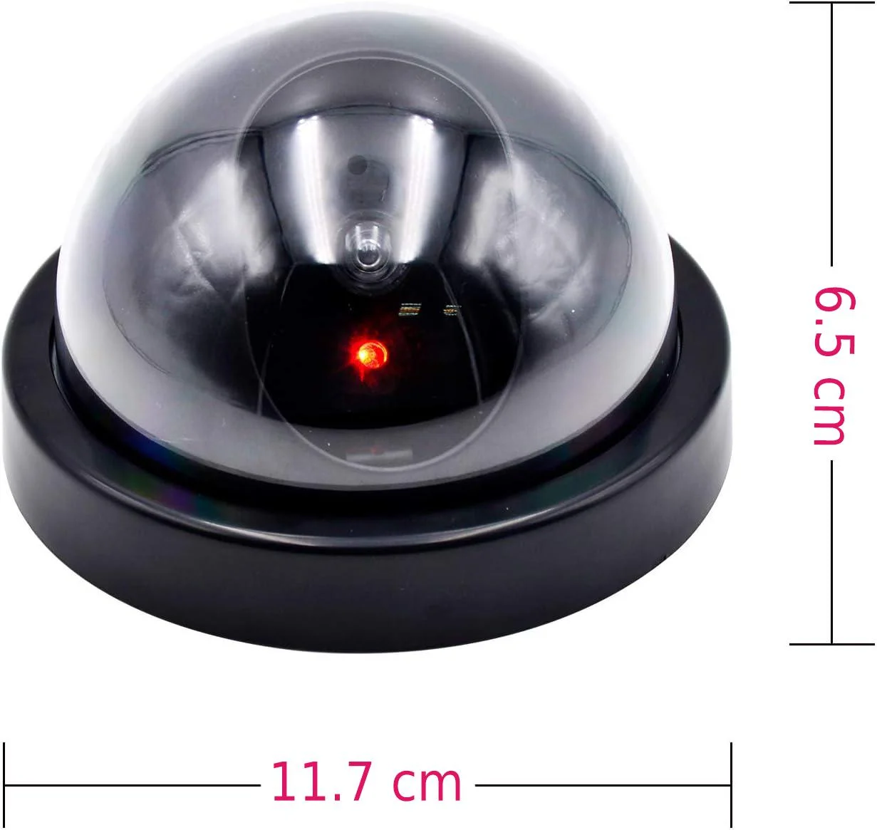 Obrotowa atrapa kamery kopułkowej czarna AT-2D-B - specyfikacja: