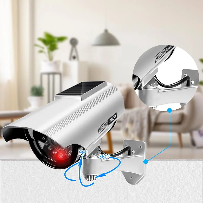 Solarna atrapa kamery tubowej z funkcją obrotu o 360 stopni i dużym zakresem regulacji