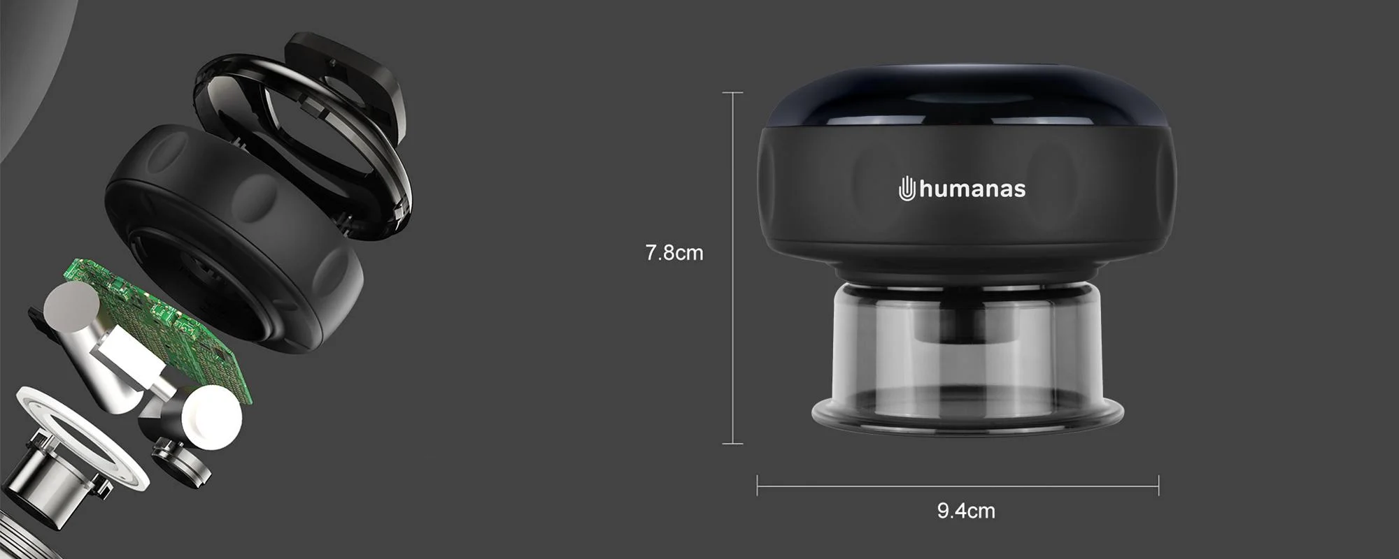 Bańka chińska elektroniczna Humanas BB01 - czerwona