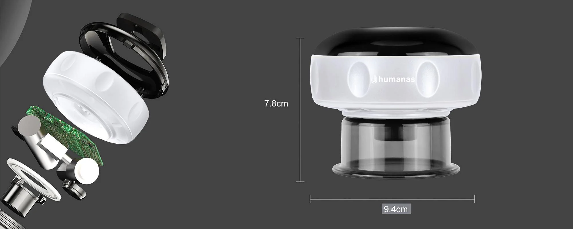 Bańka chińska elektroniczna Humanas BB01 Plus - niebieska