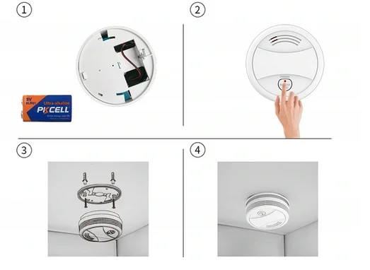 Bezprzewodowy Czujnik detektor DYMU TUYA WIFI