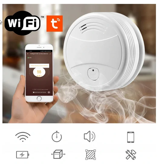 Czujnik dymu WIFI TUYA iOS ANDROID