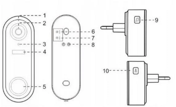 bezprzewodowy dzwonek z kamera wi fi tuya virone vdb 1 a762f7af787a4780b35ec4903138c882