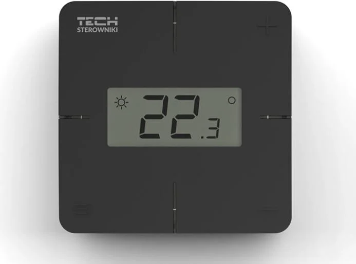 Bezprzewodowy regulator pokojowy mechaniczny czarny R-8X Tech Sterowniki