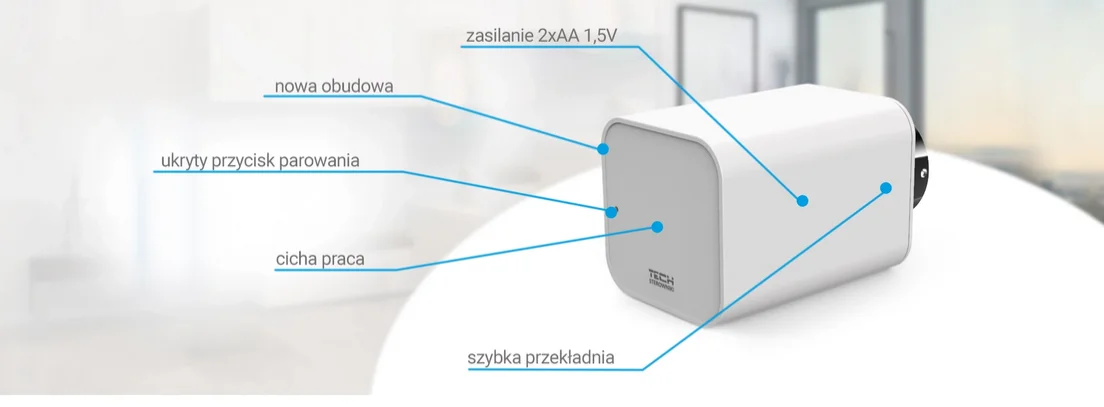 Bezprzewodowy siłownik elektryczny biały G-X Tech Sterowniki