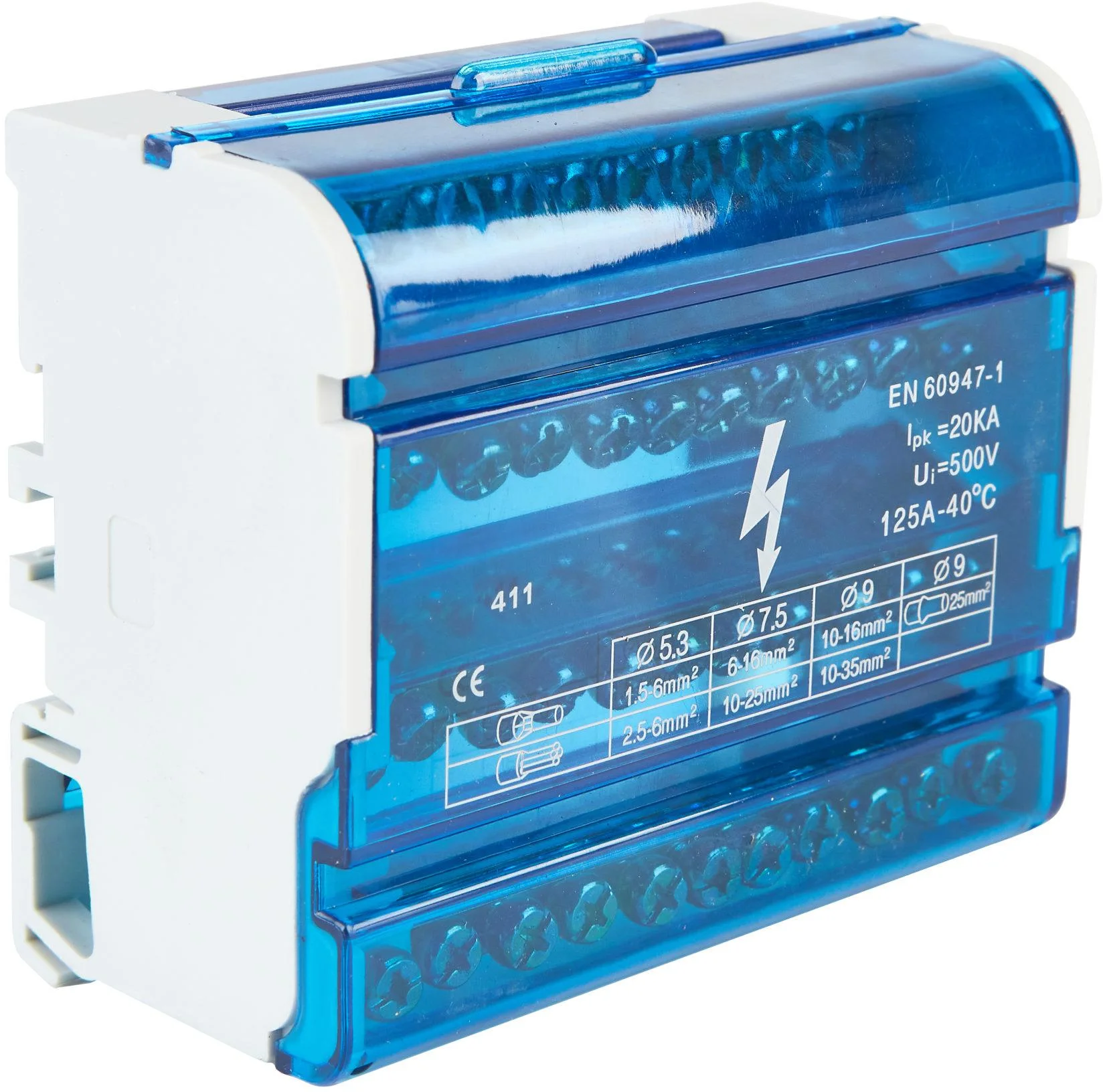 Blok rozdzielczy – VCX, model 4 pola 11 otworów