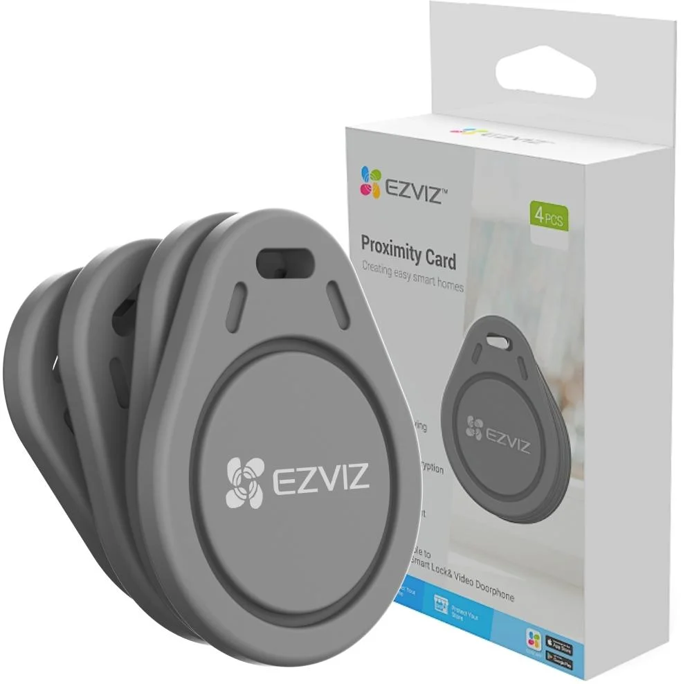 EZVIZ CS-DL-IC-CPU-R200 4 sztuki breloków zbliżeniowych do urządzeń EZVIZ z czujnikiem zbliżeniowym - najważniejsze cechy: